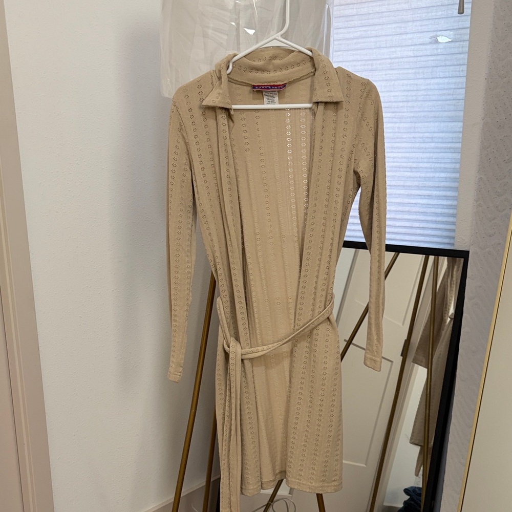 Chic Beige Knit Long Sleeve Sweater